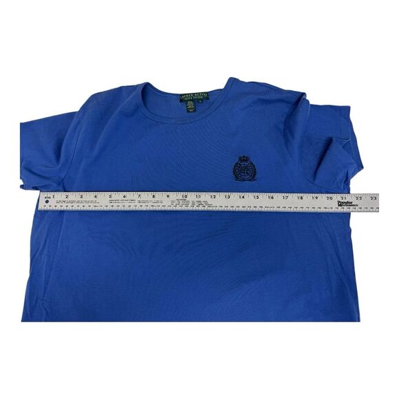 Ralph Lauren T-Shirt Blue Crest Logo Short Sleeve Casual Top - Picture 7 of 8